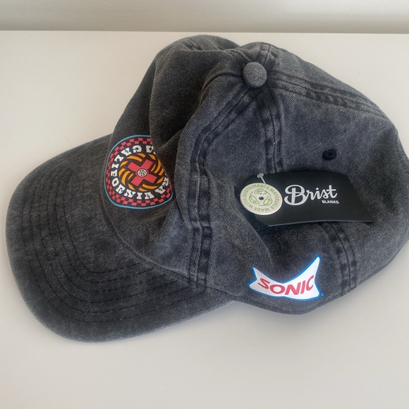 BRIST BLANKS Baseball Cap VENTURA CALIFORNIA Grey Wash Denim 100% Cotton NWT OS - Picture 7 of 12
